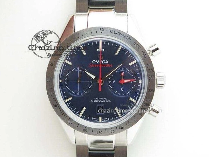 0412 Seamaster Pro Chrono SS RG OM Best Edition Blue Ceramic Blue Dial On SS RG Bracelet A Snug 8129